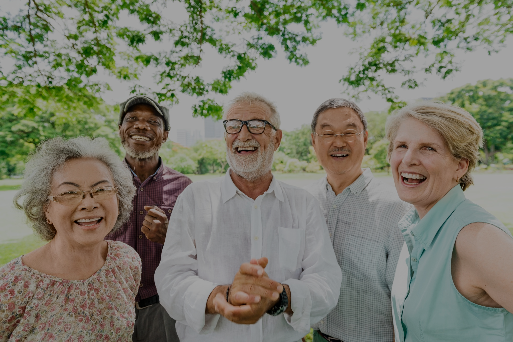 Senior Laughing Together